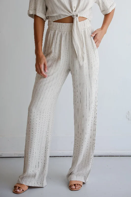 FINAL SALE - Moment Maker Striped Linen Pants