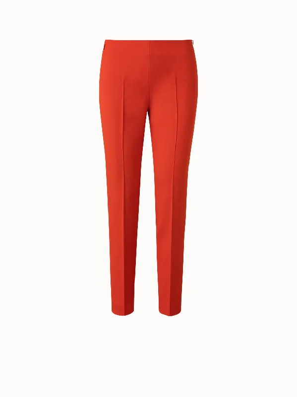 Silk Stretch Crêpe Slim Leg Pants