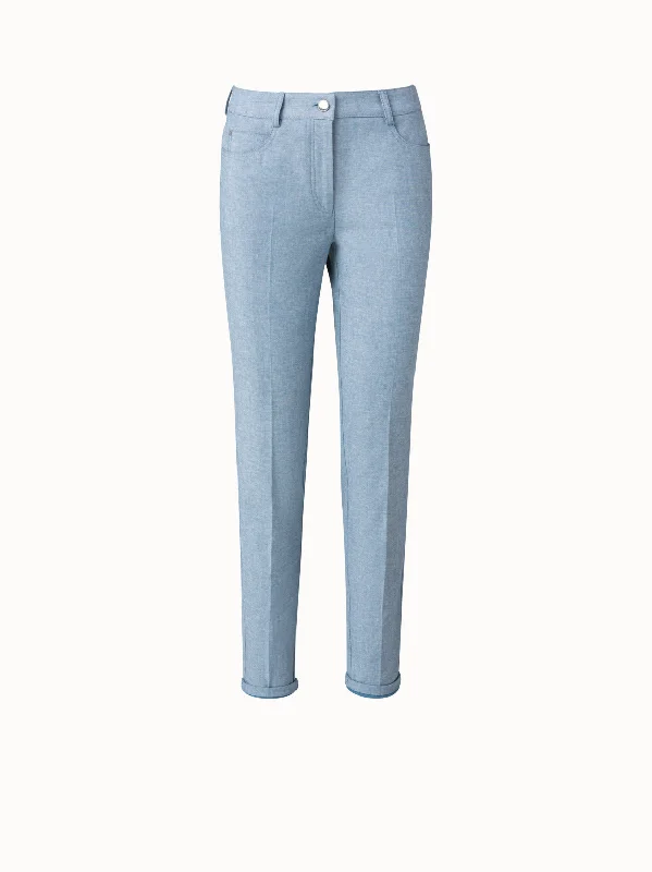 Magda Pant In Cotton Denim Stretch