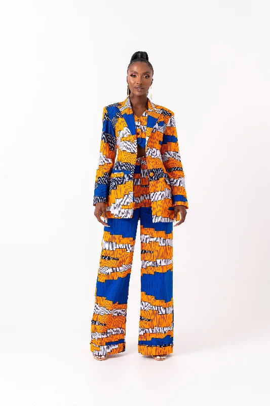 SOMIE African Print high waist trousers ( 3 LENGTH)