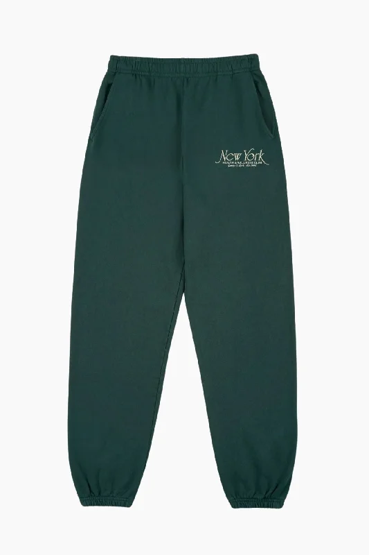 Sporty & Rich NY 94 Sweatpant - Forest/ Cream