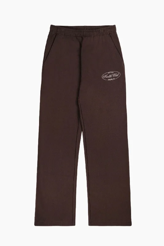 Sporty & Rich Oval Health Sweatpant - Chocolate/ Cream