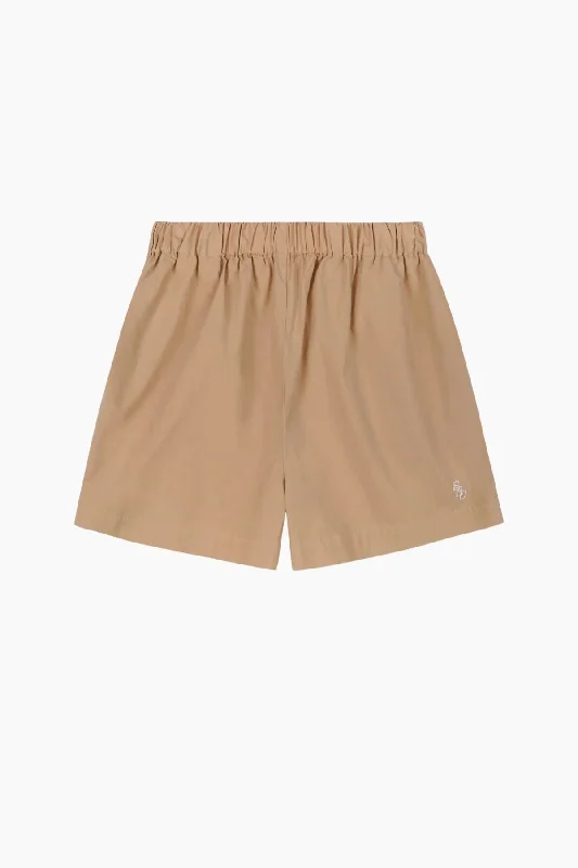 Sporty & Rich SRC Boxer Short - British Tan/ White