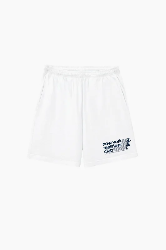 Sporty & Rich USA Wellness Club Gym Short - White/ Navy