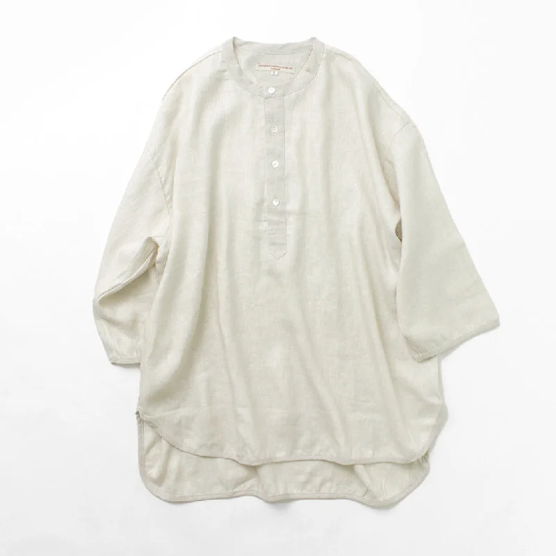 ROCOCO / Linen cloth Henley Neck T-Shirt