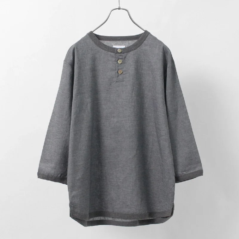 [30%OFF] RE MADE IN TOKYO JAPAN / Linen Canvas Henry Neck T-Shirt