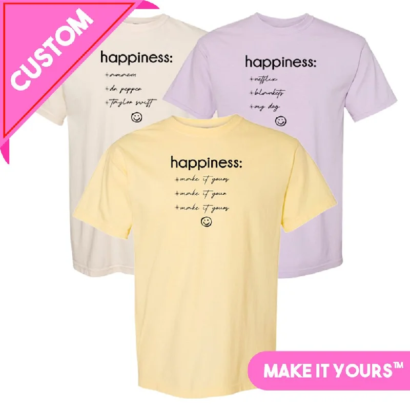 Make It Yours™ 'Happiness Checklist' T-Shirt