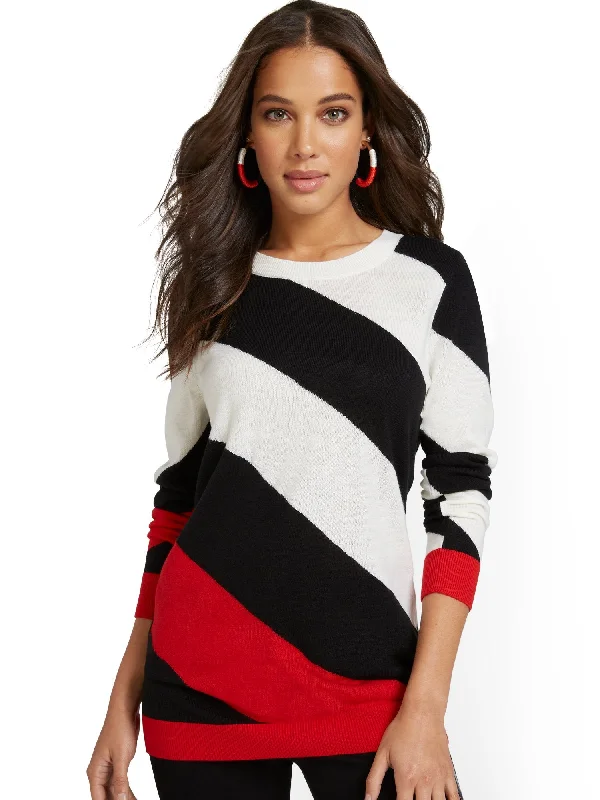 Colorblock Stripe Sweater