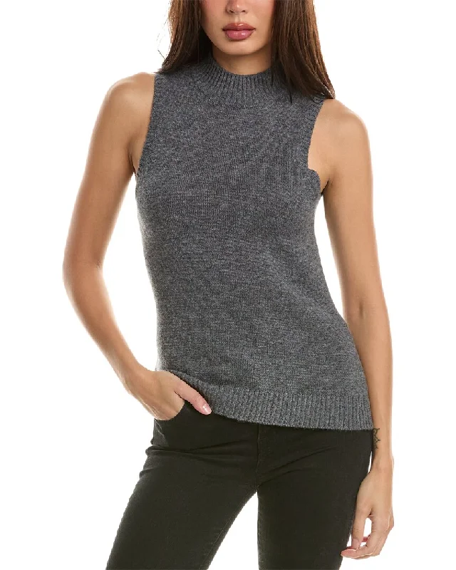 Hannah Rose Mock Neck Wool & Cashmere-Blend Sweater