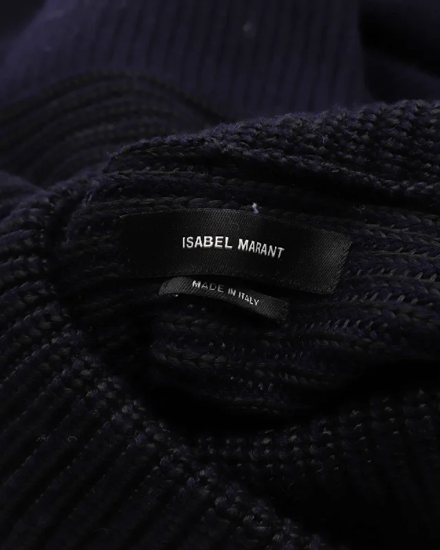 Isabel Marant Stretch Sweater in Navy Blue Wool