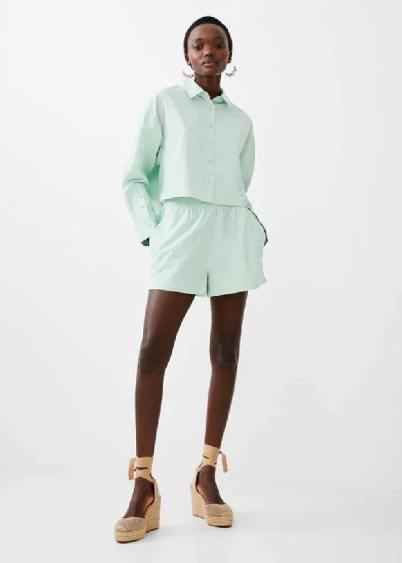 French Connection Woven Shirting Shorts- Subtle Green ***FINAL SALE***