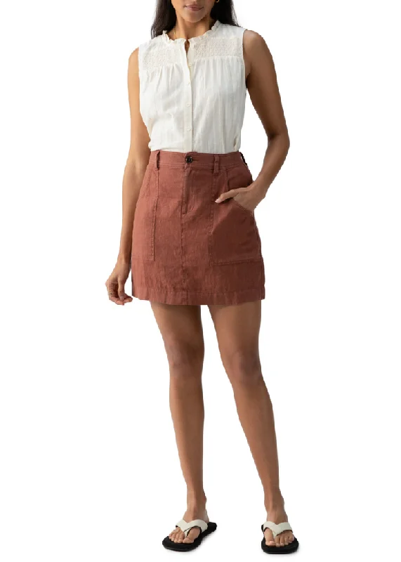 Sanctuary Surplus Linen Skirt- Rich Clay ***FINAL SALE***