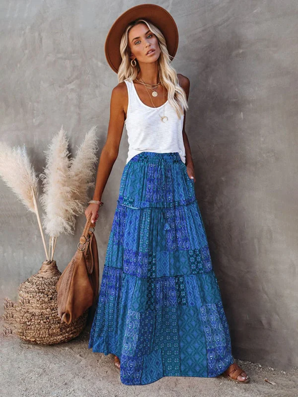 Women's Bohemian Style Maxi Skirt