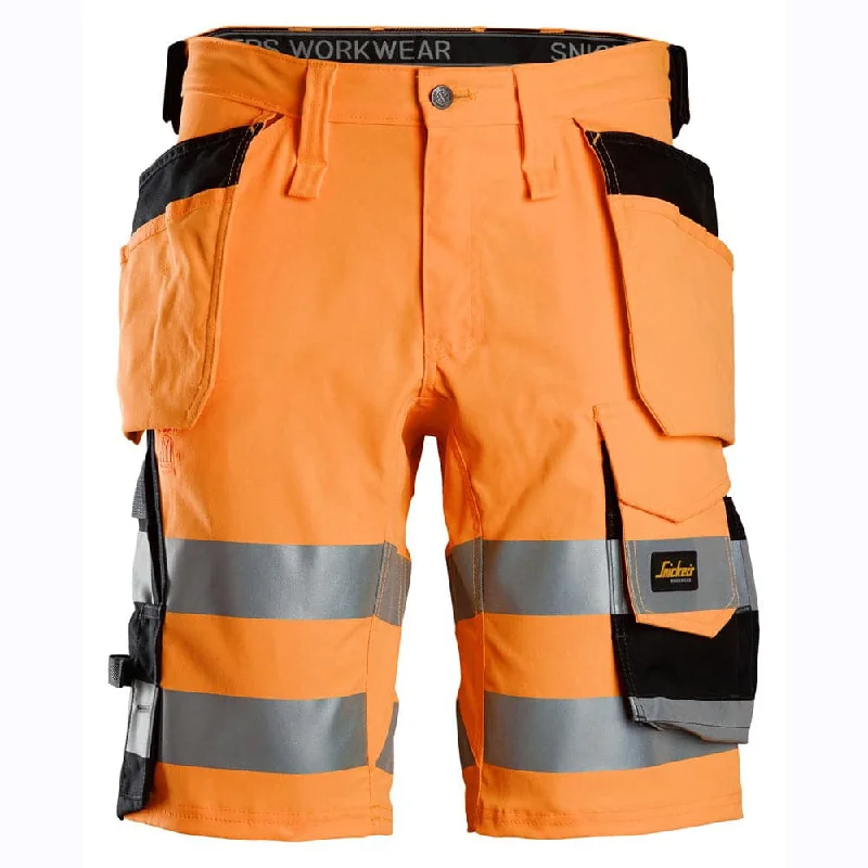 Snickers 6135 Hi-Vis Class 1 Stretch Work Shorts Holster Pockets