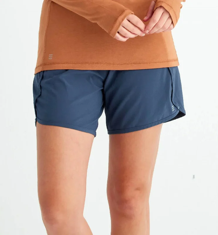 Women's Bamboo Lined Breeze Short In Blue Dusk Ii