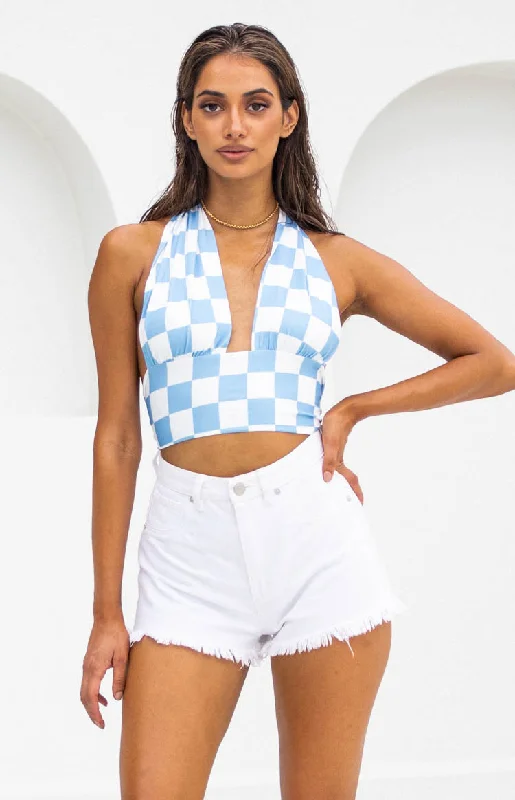 Hypnotize Crop Top Blue