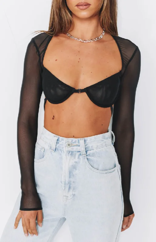 Lioness Gilda Crop Top Black