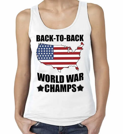 America Back To Back World War Champs Women's Tank Top