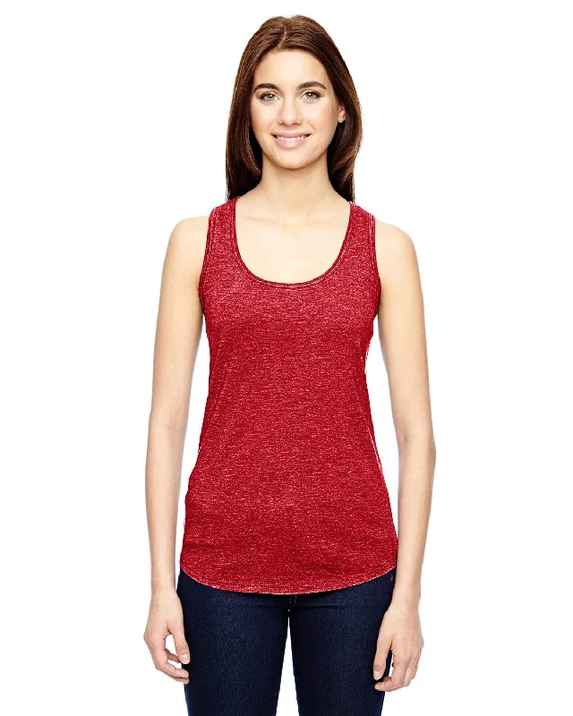 Anvil Ladies Triblend Racerback Tank | Heather Red