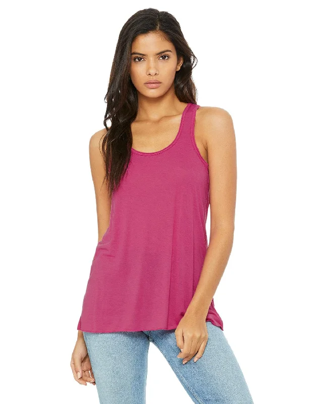 Bella+Canvas Ladies Flowy Racerback Tank | Berry