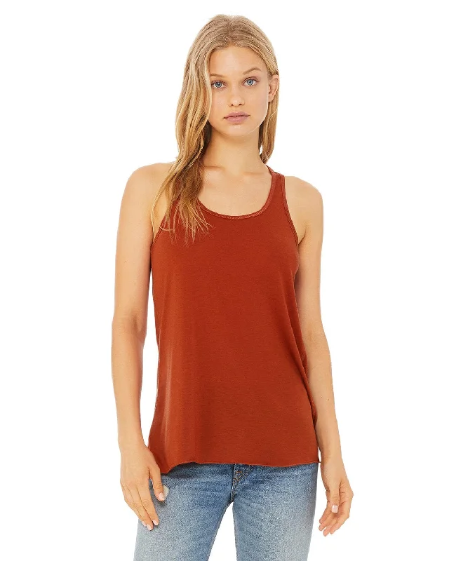 Bella+Canvas Ladies Flowy Racerback Tank | Brick