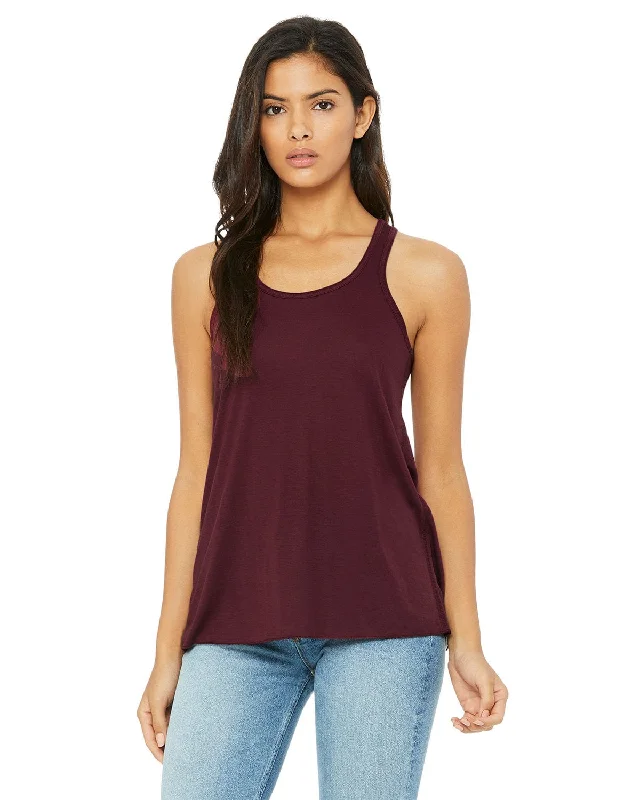 Bella+Canvas Ladies Flowy Racerback Tank | Maroon