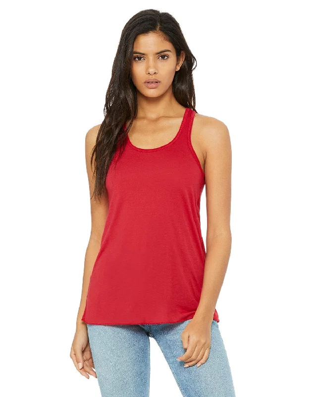 Bella+Canvas Ladies Flowy Racerback Tank | Red