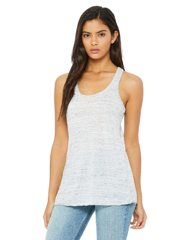 Bella+Canvas Ladies Flowy Racerback Tank | White Marble