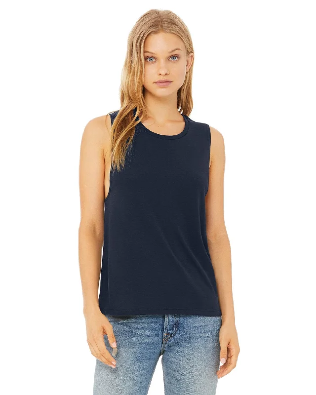 Bella+Canvas Ladies Flowy Scoop Muscle Tank | Midnight