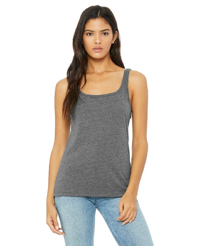 Bella+Canvas Ladies Relaxed Jersey Tank | Deep Heather