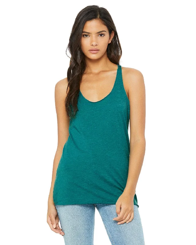 Bella+Canvas Ladies Triblend Racerback Tank | Teal Triblend