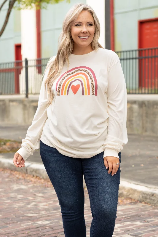 Fall Rainbow Top, Natural