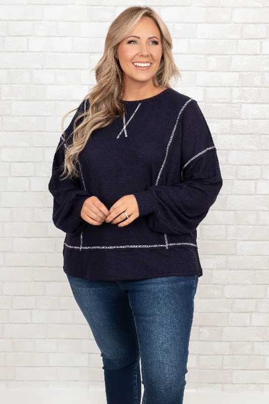 Lady May Top, Navy