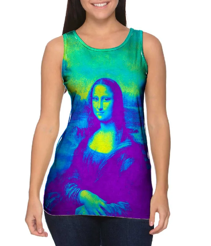 Pop Art - "Da Vinci Mona Lisa Purple Yellow" (1517)