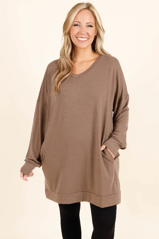 Take It All Tunic, Mocha