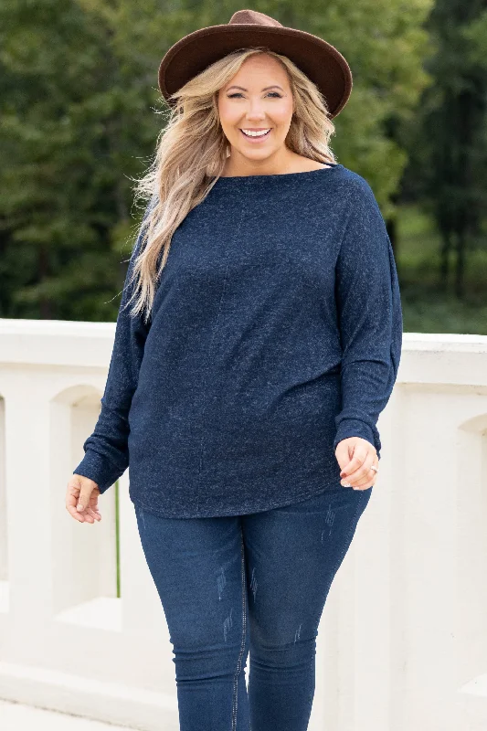 Time To Unwind Top, Navy