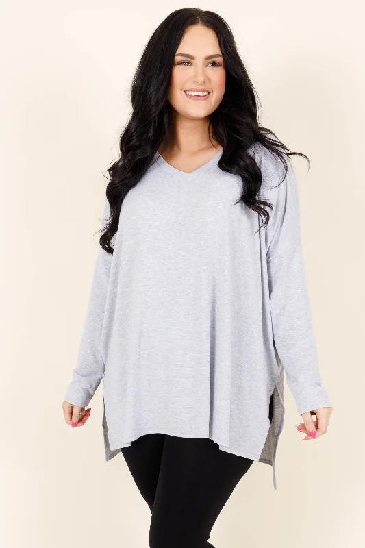 What About You Top, Heather Grey