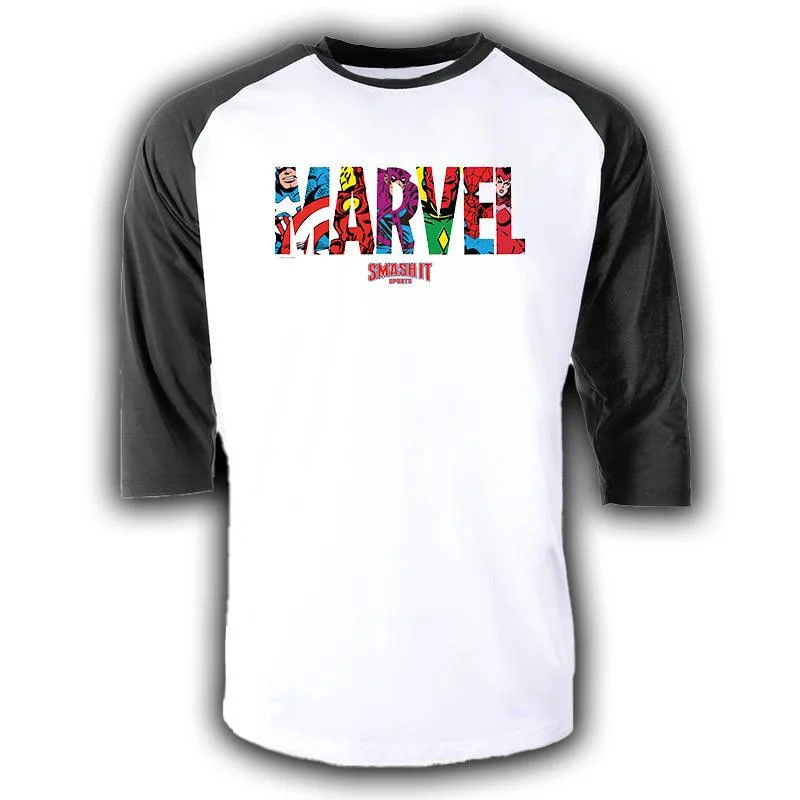 3/4 Sleeve Baseball Tee - Marvel