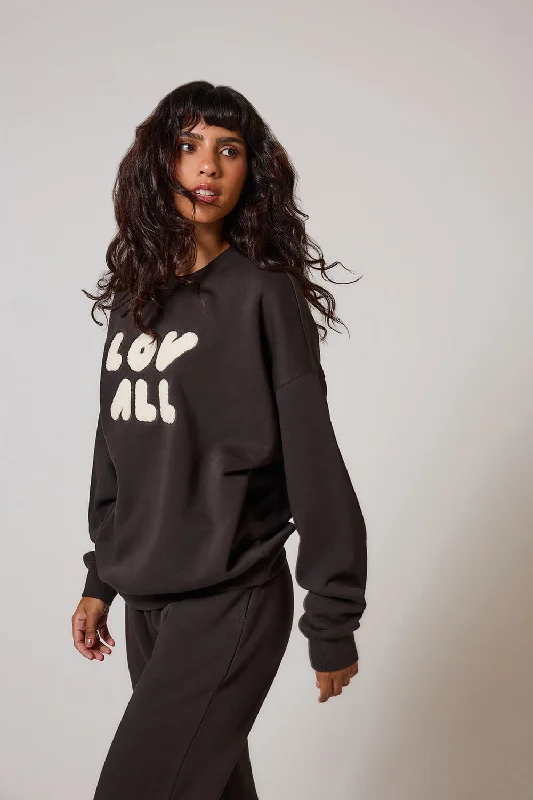 ALL SZN Organic Oversized Sweatshirt Style 1 - Black Coffee