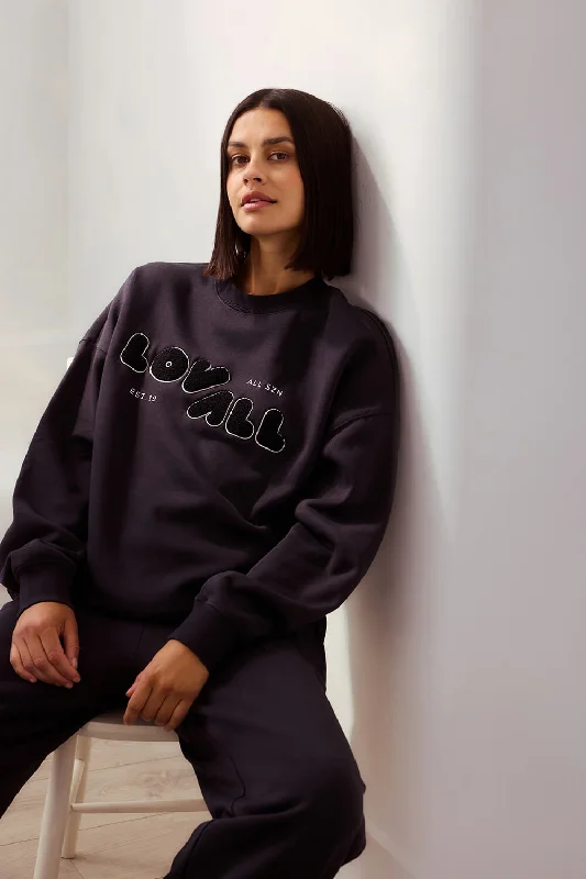 ALL SZN Organic Oversized Sweatshirt Style 2 - Shadow