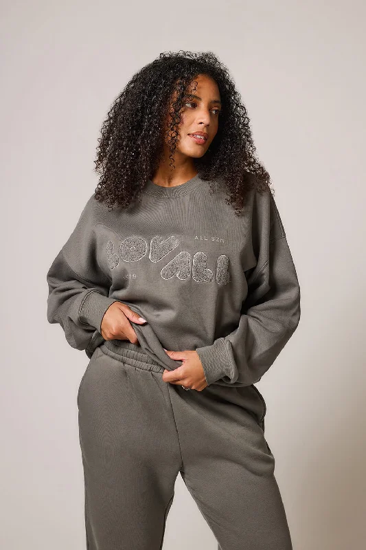 ALL SZN Organic Oversized Sweatshirt Style 2 - Slate Green