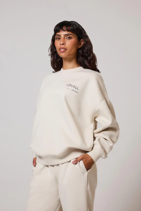 ALL SZN Organic Oversized Sweatshirt Style 3 - Ecru