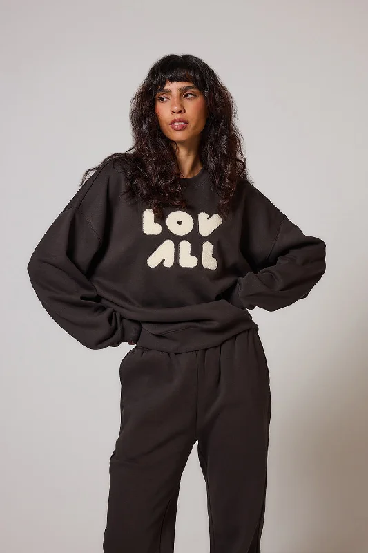 Curve ALL SZN Organic Oversized Sweatshirt Style 1 - Black Coffee