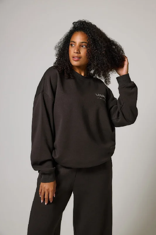 Curve ALL SZN Organic Oversized Sweatshirt Style 3 - Black Coffee