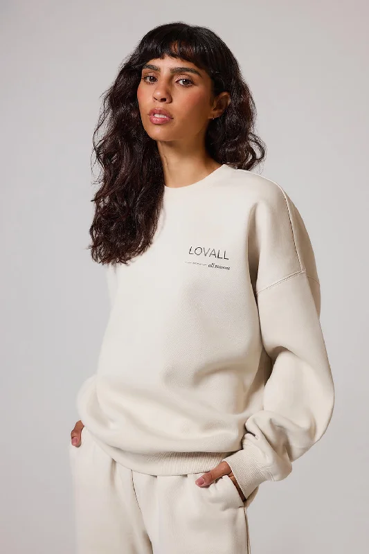 Curve ALL SZN Organic Oversized Sweatshirt Style 3 - Ecru