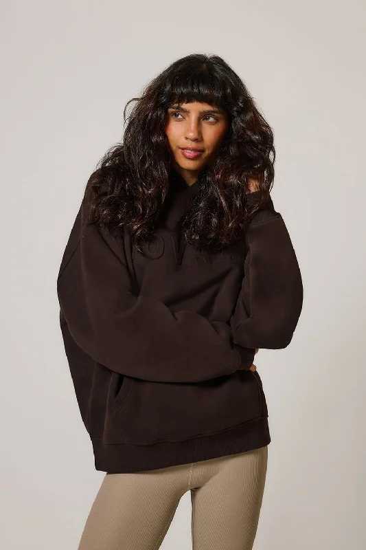 Curve Heavyweight Oversized Hoodie - Espresso Brown