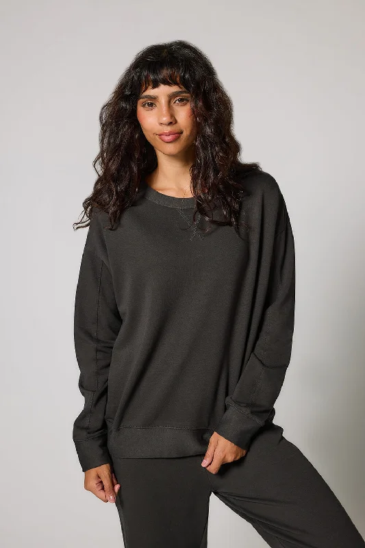 Luxe Lounge Sweatshirt - Black Coffee