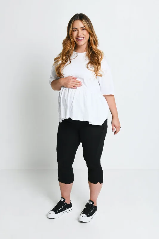 Maternity Cropped Jeggings - Black