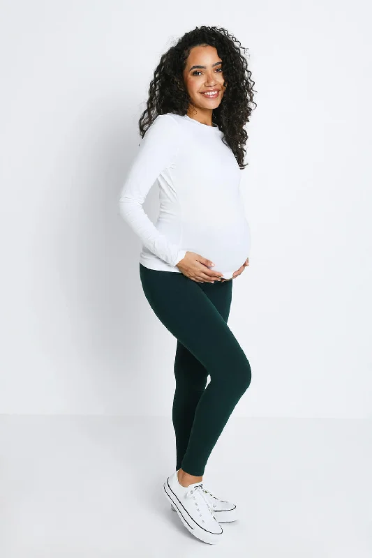 Maternity Everyday Leggings - Forest Green