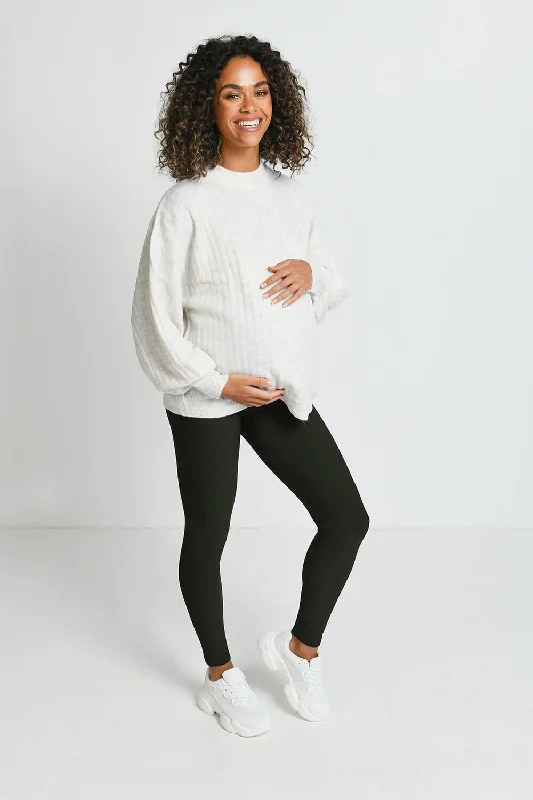 Maternity Winter Everyday Leggings - Deep Olive